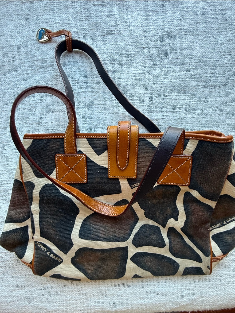Vintage Dooney & Bourke African Safari Giraffe Shopper Tote DB495P Y2K